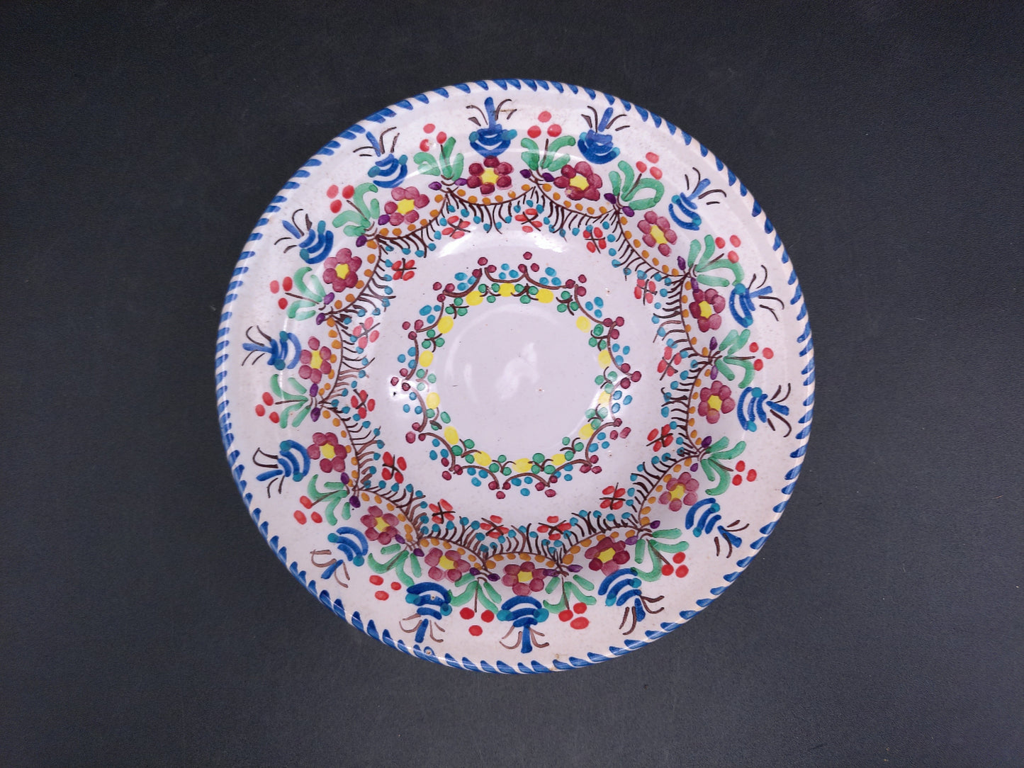 Tea cup saucer Dish Decorative Floral Enameled Painted