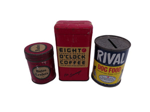 Vintage Cans 2 Are Banks Rival Dog Food Can