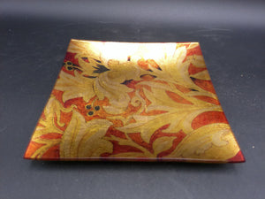 Gold Lacquer Tray Unique and Rare Floral Design