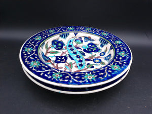 Ceramic Floral Vintage Dish Plate Bowl handmade ceramic plate Set of 2