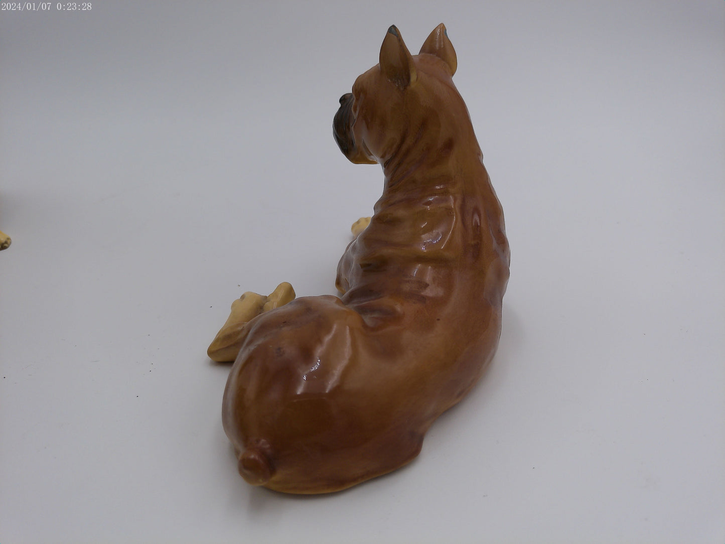 ROYAL DESIGN 6 BOXER DOG FIGURINES STATUES PORCELIAN