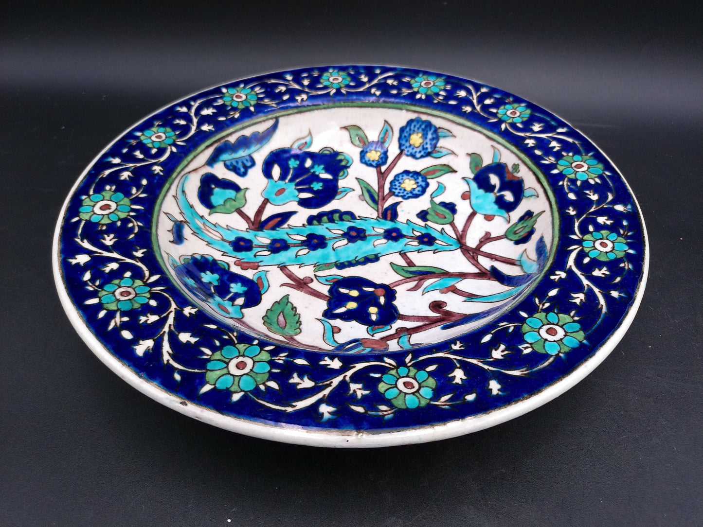 Ceramic Floral Vintage Dish Plate Bowl handmade ceramic plate Set of 2