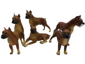 Royal Design 6 Boxer dog Figurines  statues PORCELIAN
