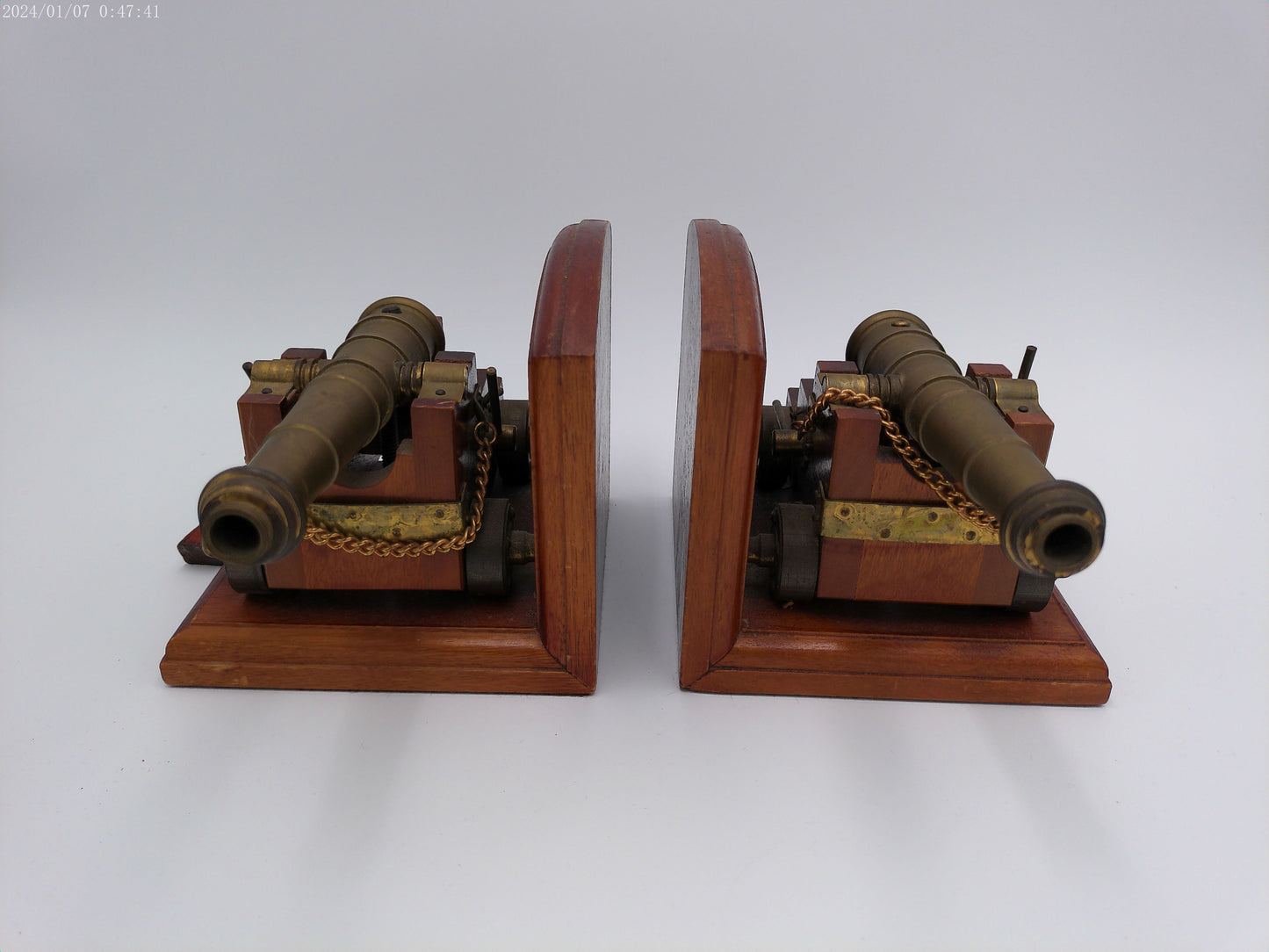 Pair of Vintage Cannon Bookends