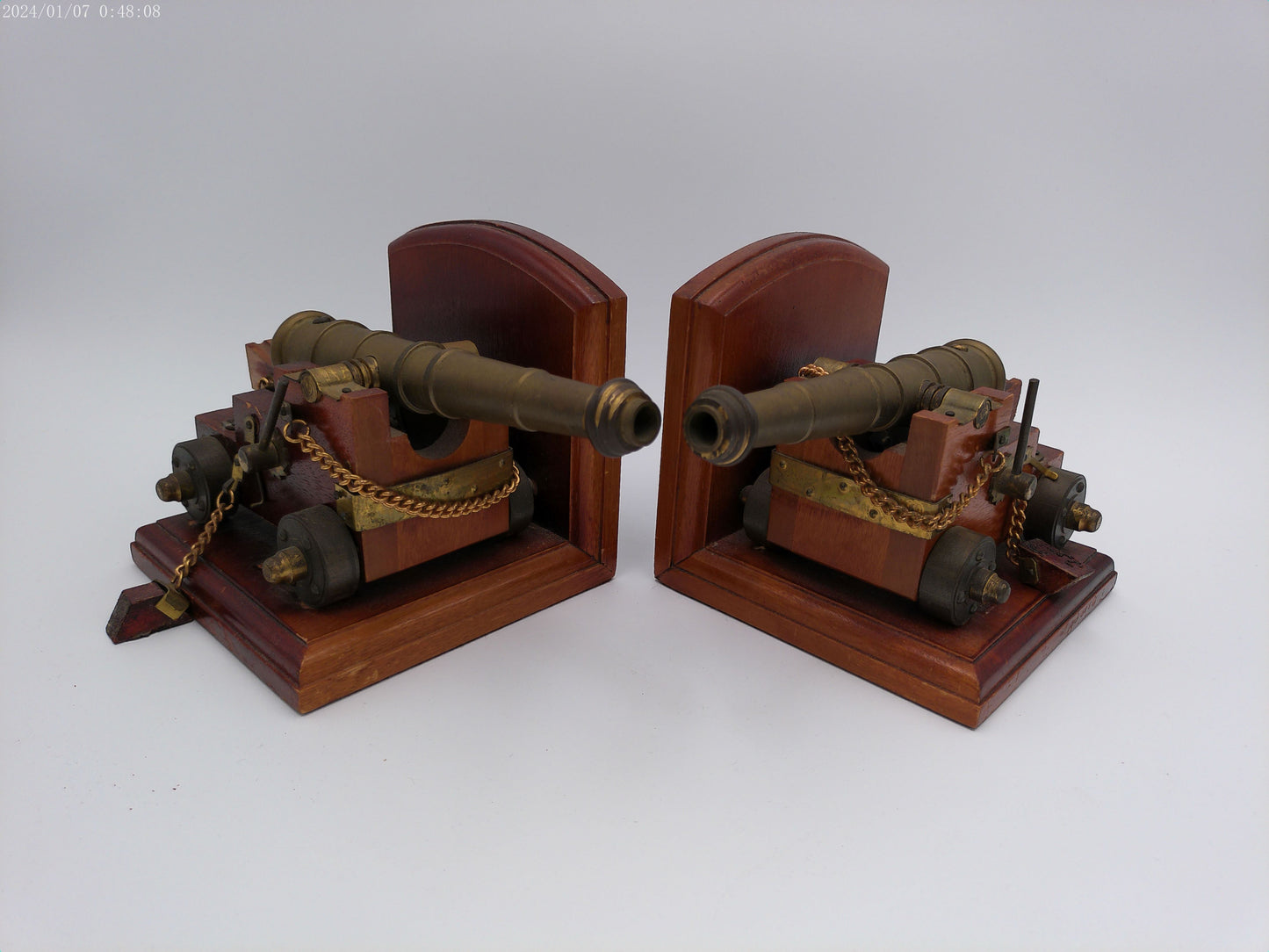 Pair of Vintage Cannon Bookends