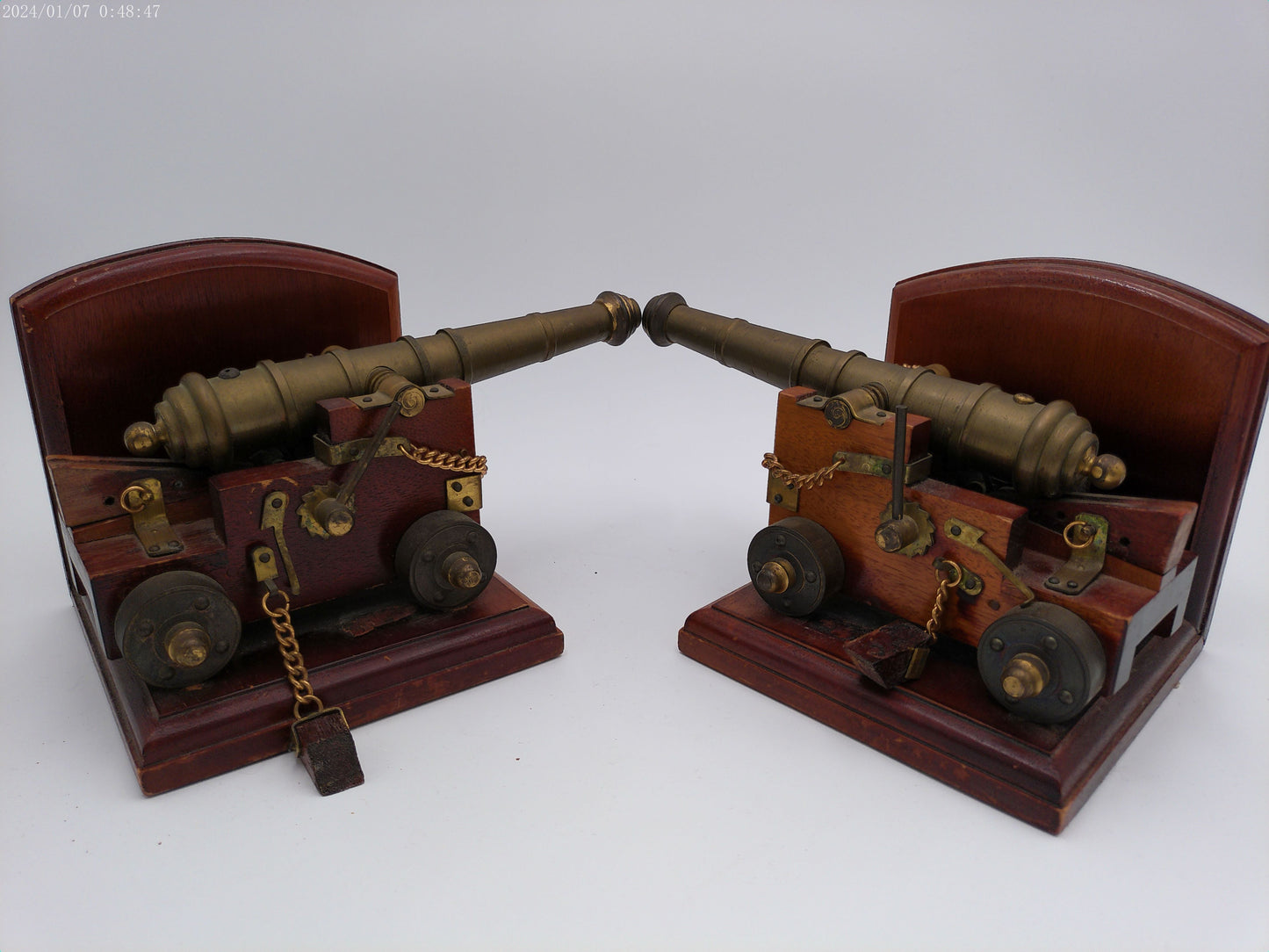 Pair of Vintage Cannon Bookends