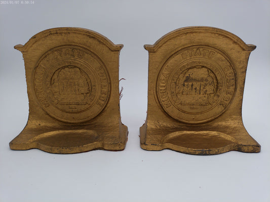 Vintage Michigan State College Bookends