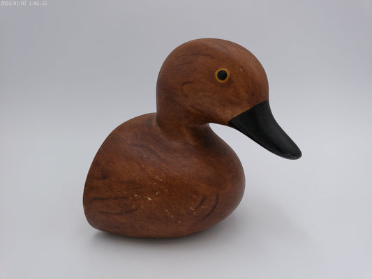 Vintage sand Craved Wooden Duck