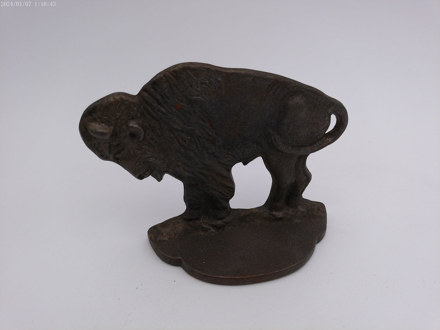 Buffalo Bookend  Cast Iron