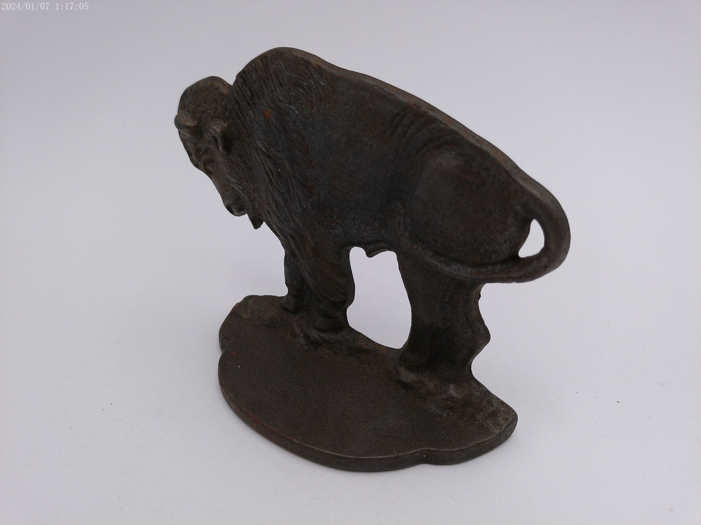 Buffalo Bookend  Cast Iron