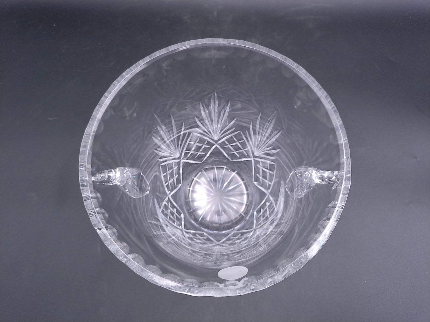 Crystal Champagne Bowl Made in  Poland Clear 24% Lead Crystal Cut Elegant