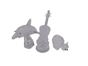 Crystal glass Dolphin Cat  Bass Guitar