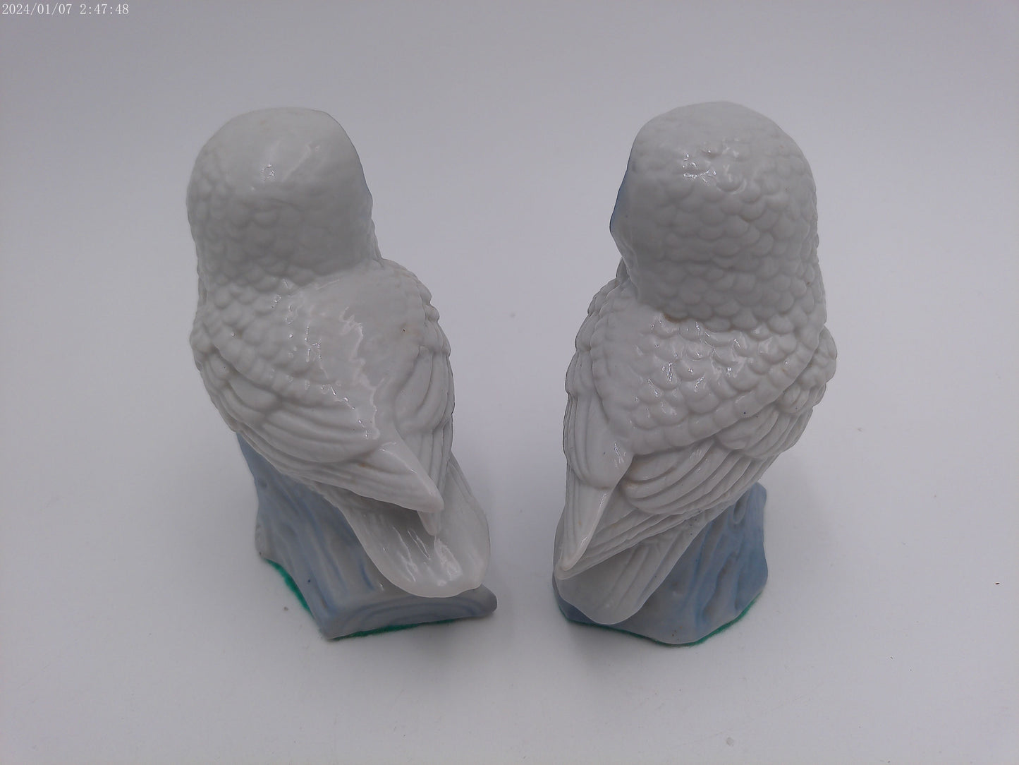 Pair of Vintage Barn White  Owls