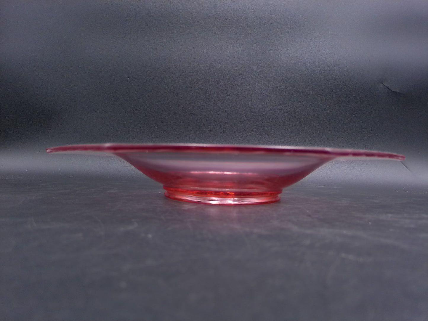 Octagonal Pink Depression Glass Plate Bowl Vintage