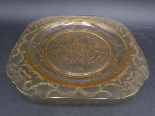 Depression Glass Federal Amber Madrid 6" Bread Plate