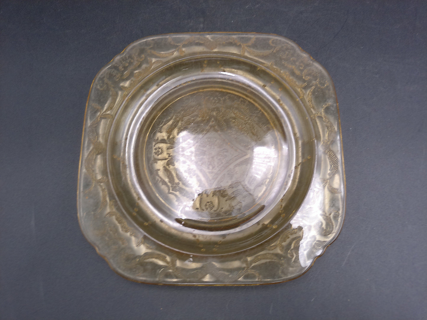 Depression Glass Federal Amber Madrid 6" Bread Plate