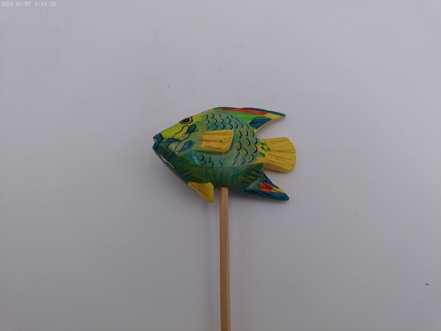 Vintage 4 Colorful Wooden Parrot Picks party Sticks