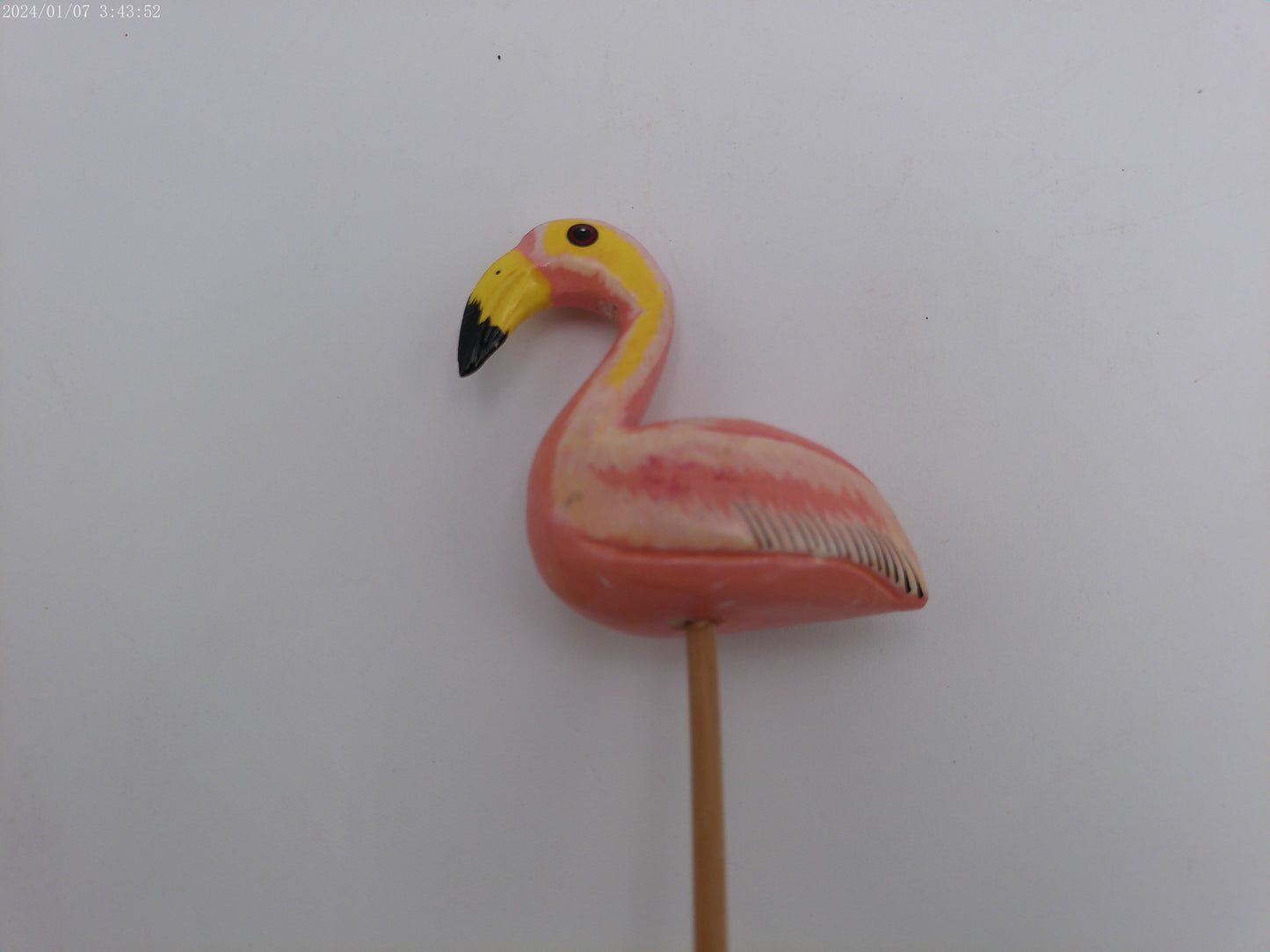 Vintage 4 Colorful Wooden Parrot Picks party Sticks