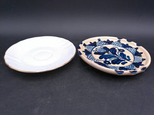 Korond Small Dish Plate Made in Transylvania and Mikasa China Dish from Japan