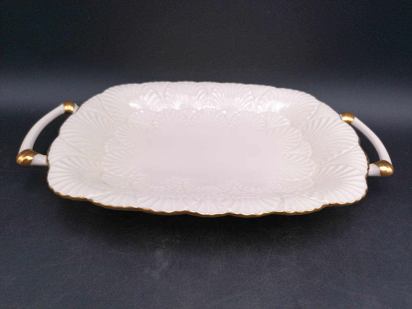 Gold Plated 24K Lenox Serving Platter Dish Vintage