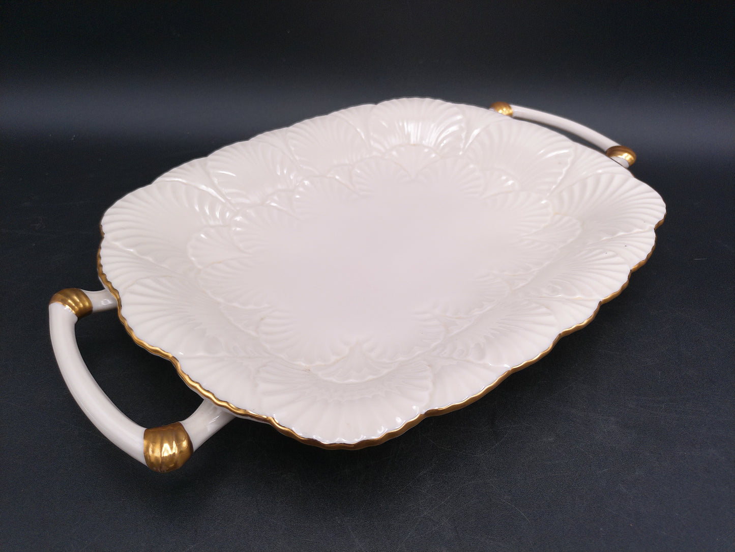Gold Plated 24K Lenox Serving Platter Dish Vintage