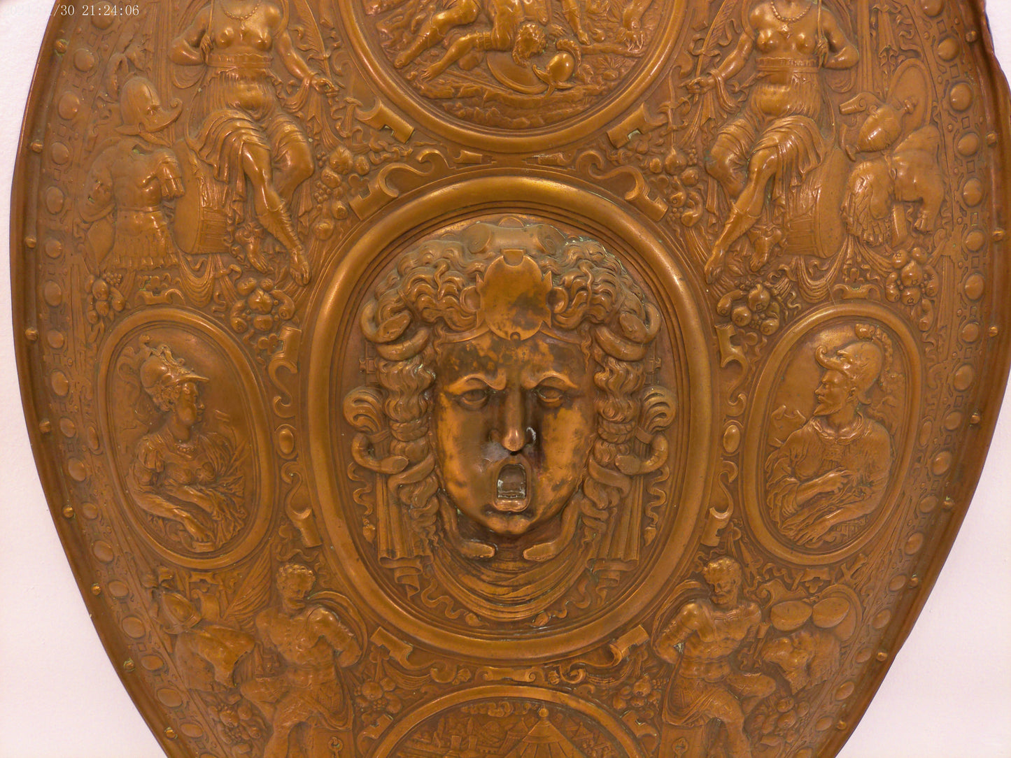 Metal Sheild after BENVENUTO CELLINI'S Parade of FRANCESCO I De Medici,, Germany 1880