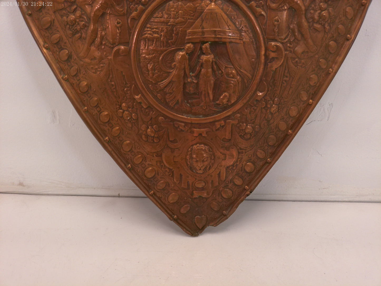 Metal Sheild after BENVENUTO CELLINI'S Parade of FRANCESCO I De Medici,, Germany 1880