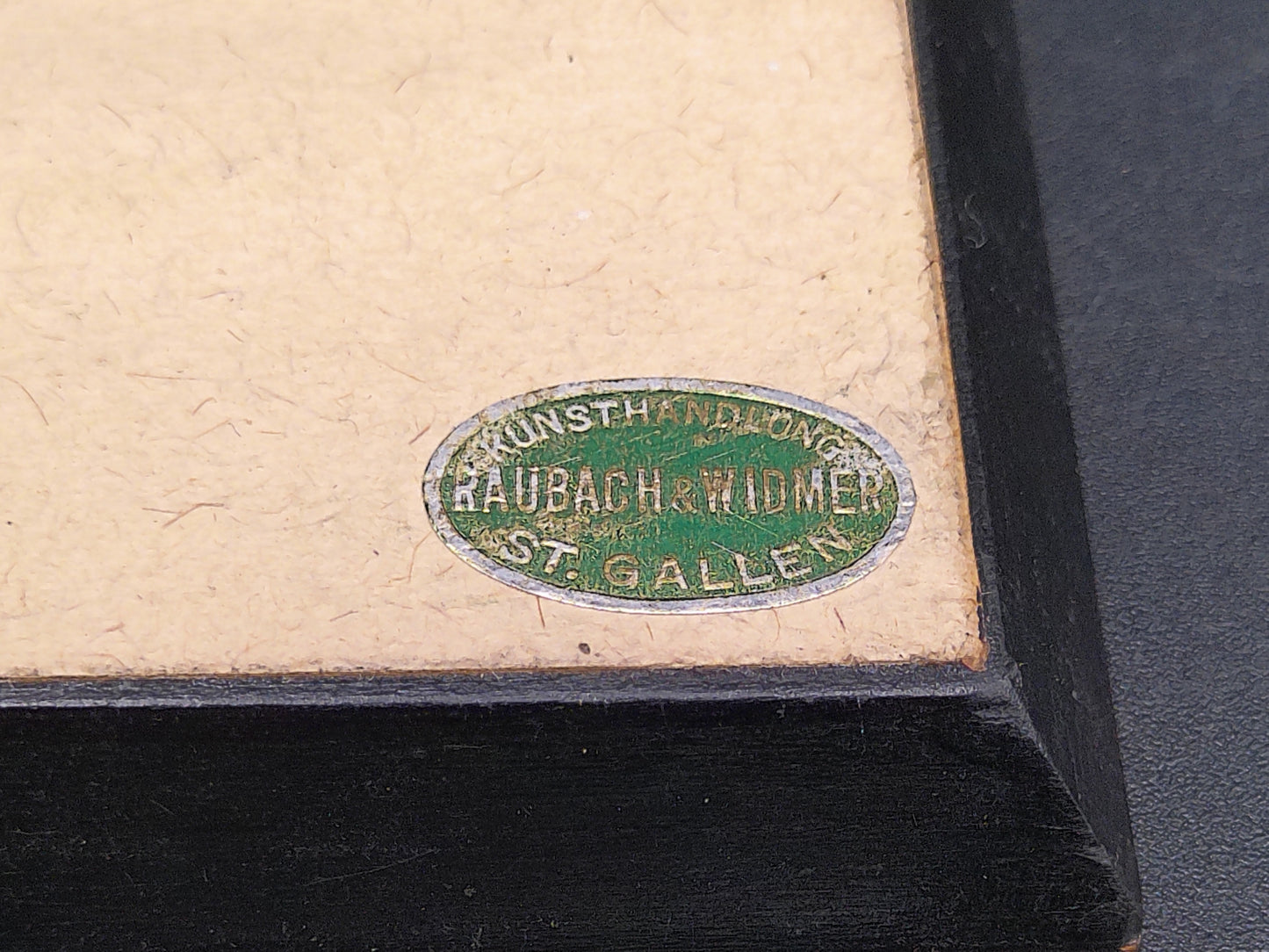 Pair of Minature Pictures With Gold Plated Rings Vintage Raubach & Wiomer St Gallen