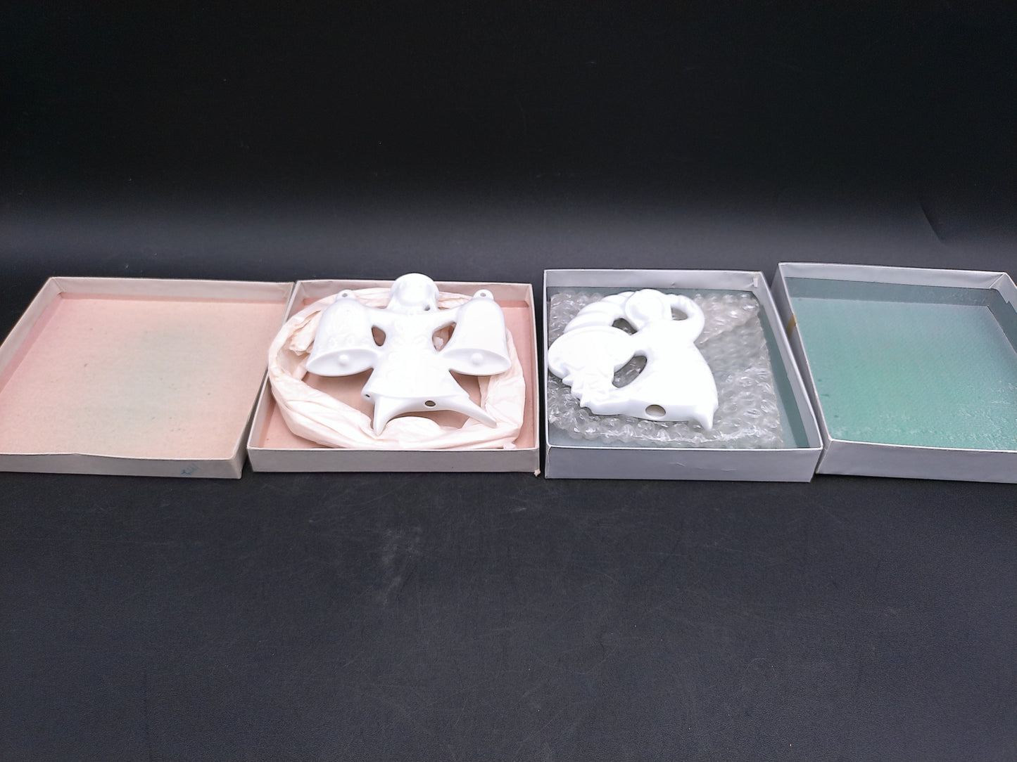 Haviland Porcelain Ornament Christmas Decoration With Bell Design   In Box France Lot of 2  #3