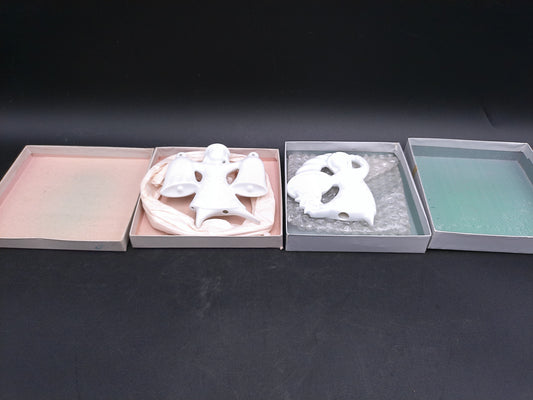 Haviland Porcelain Ornament Christmas Decoration With Bell Design   In Box France Lot of 2  #3