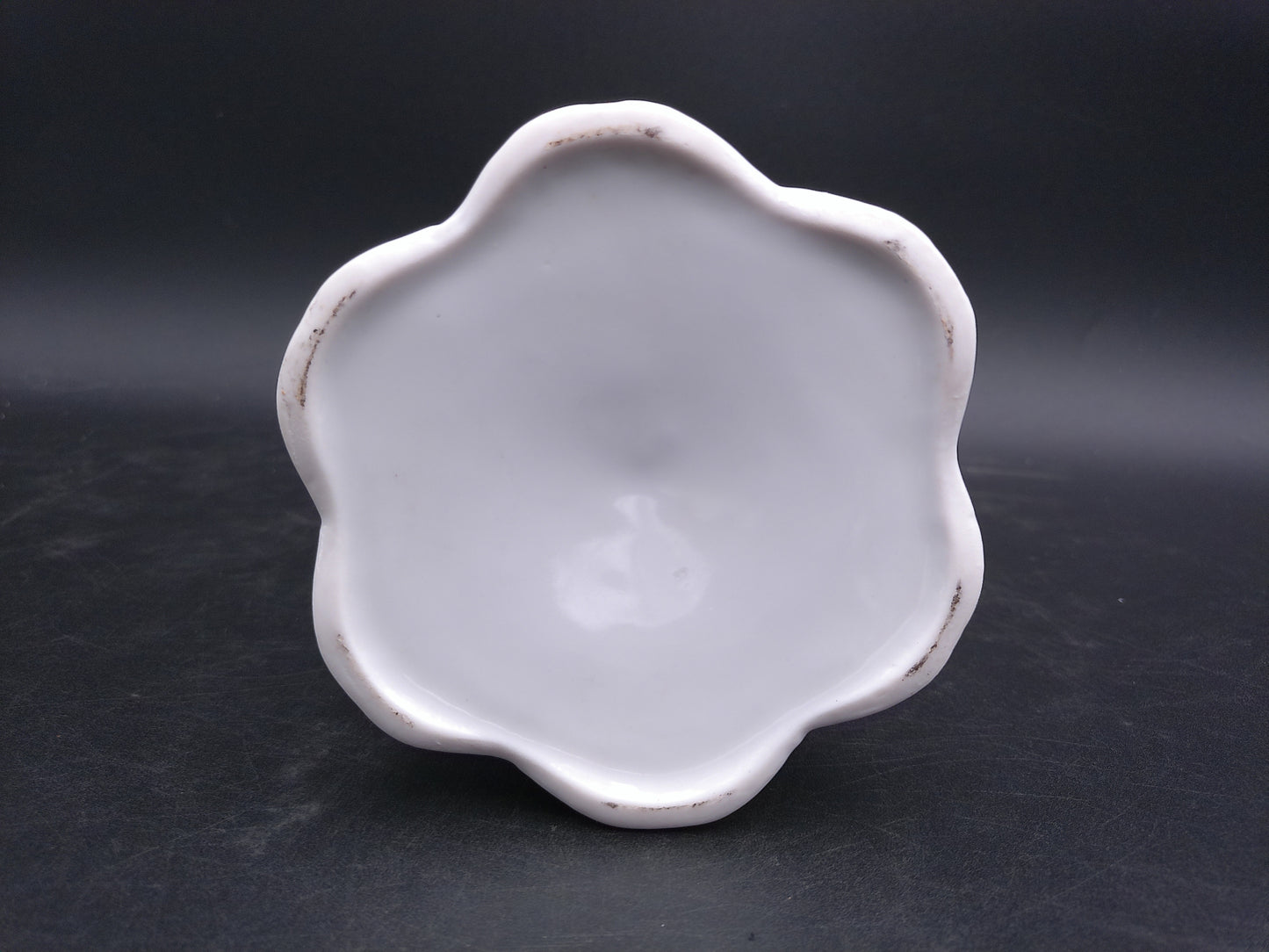 White Embossed Pitcher Decorative Design Vintage