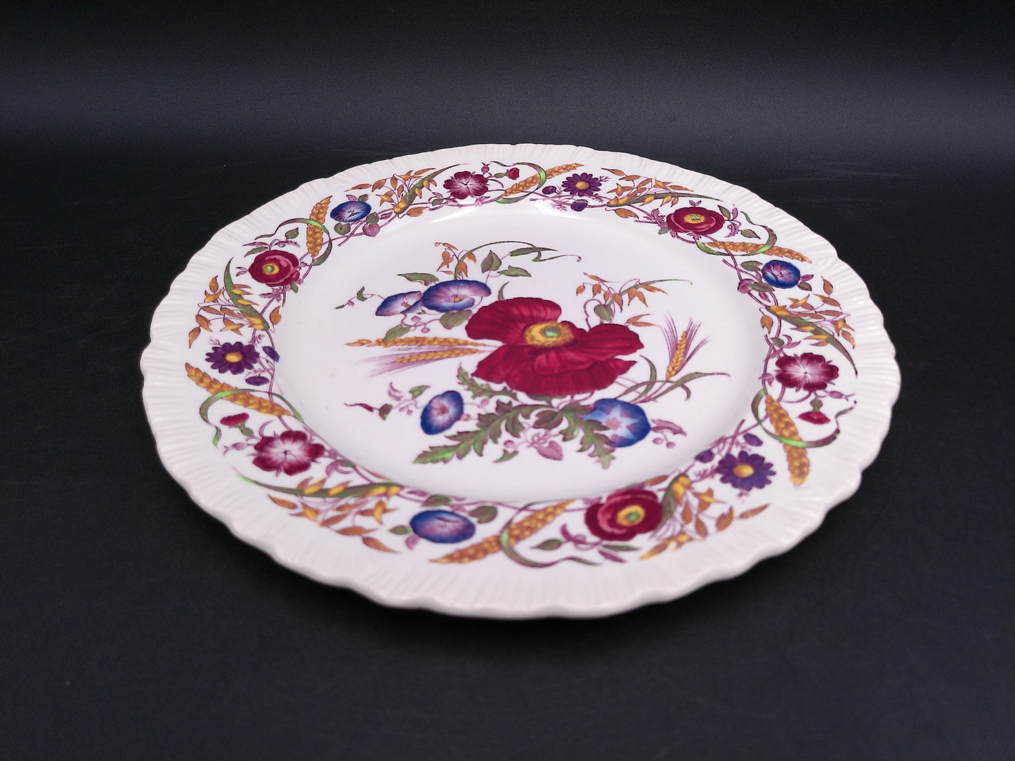 Cornflower Wedgwood Decorative Plates Set of 10 Floral Design Vintage Colorful