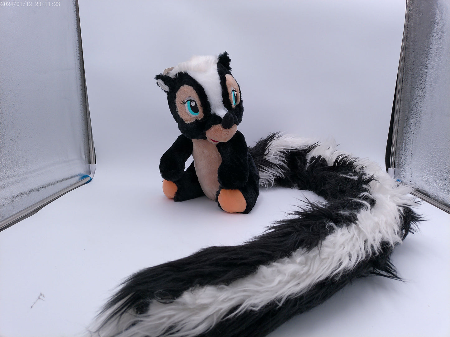 Disney Parks Authentic Original Bambi Flower Skunk Plush Toy Stuffed Animal 12"