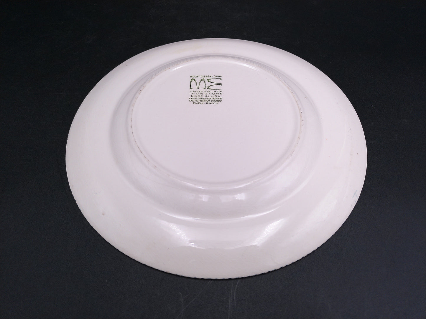 Currier & Ives by Mount Clemens China Dinner Plate Blue and White Transferware