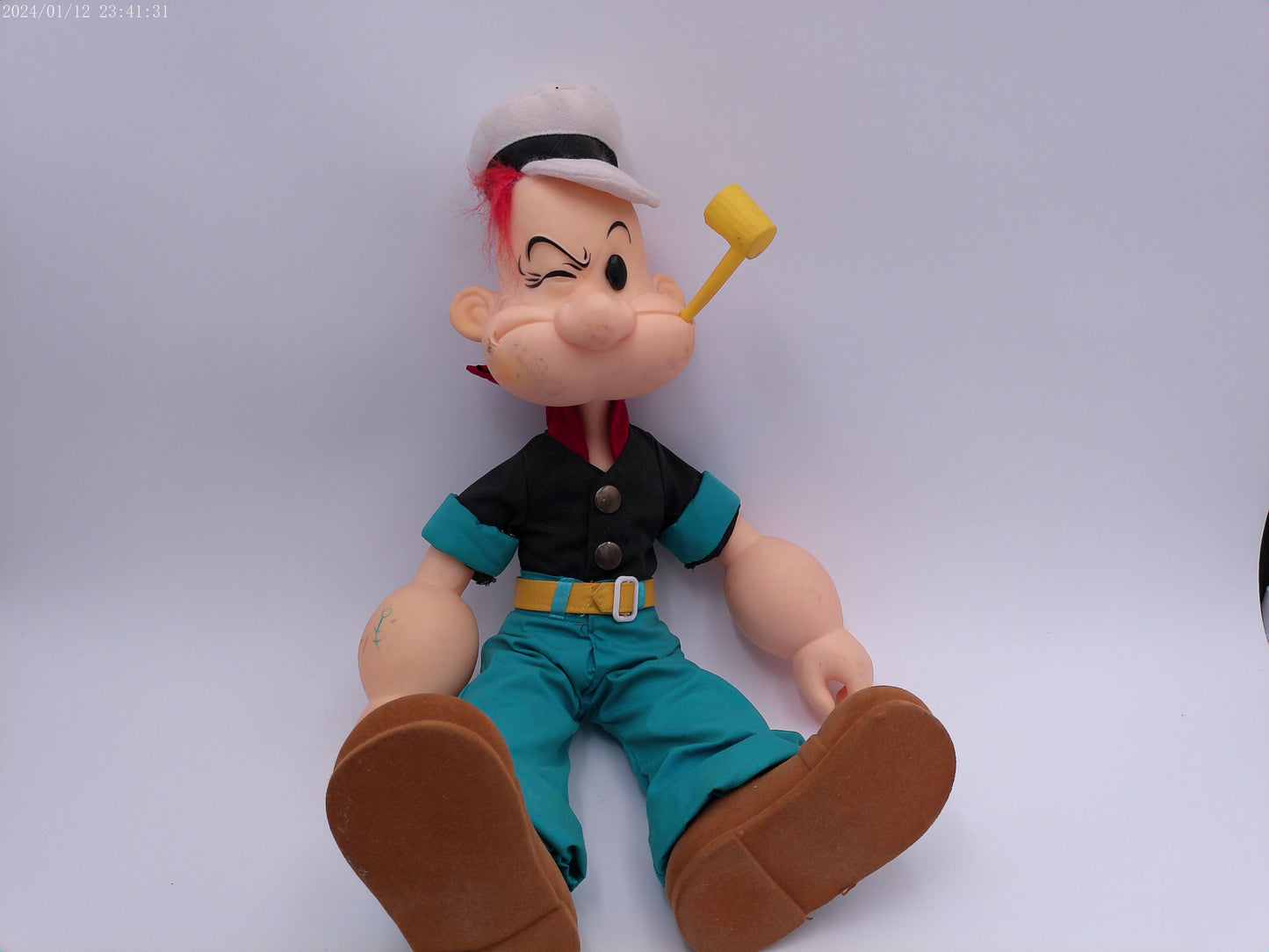 Vintage 1985 Vinyl Popeye The Sailor Man Doll