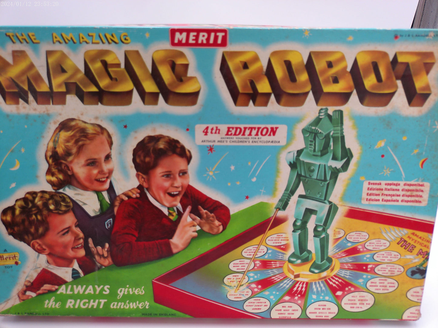 Repro 1950's Magic Robot Board Game