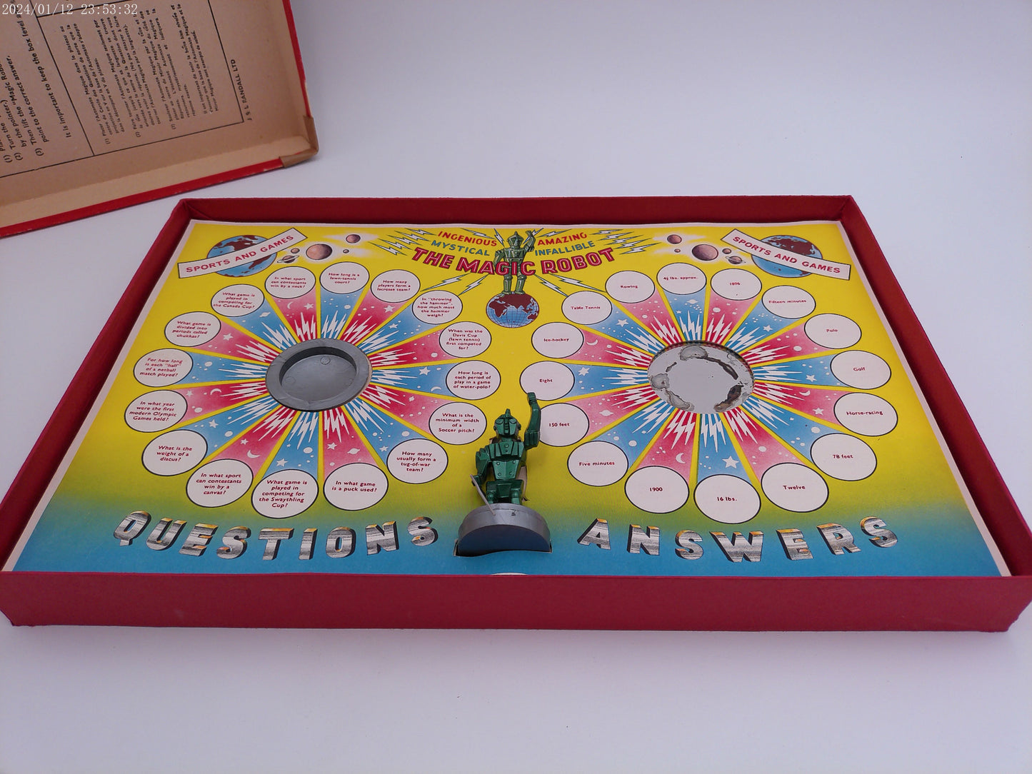 Repro 1950's Magic Robot Board Game