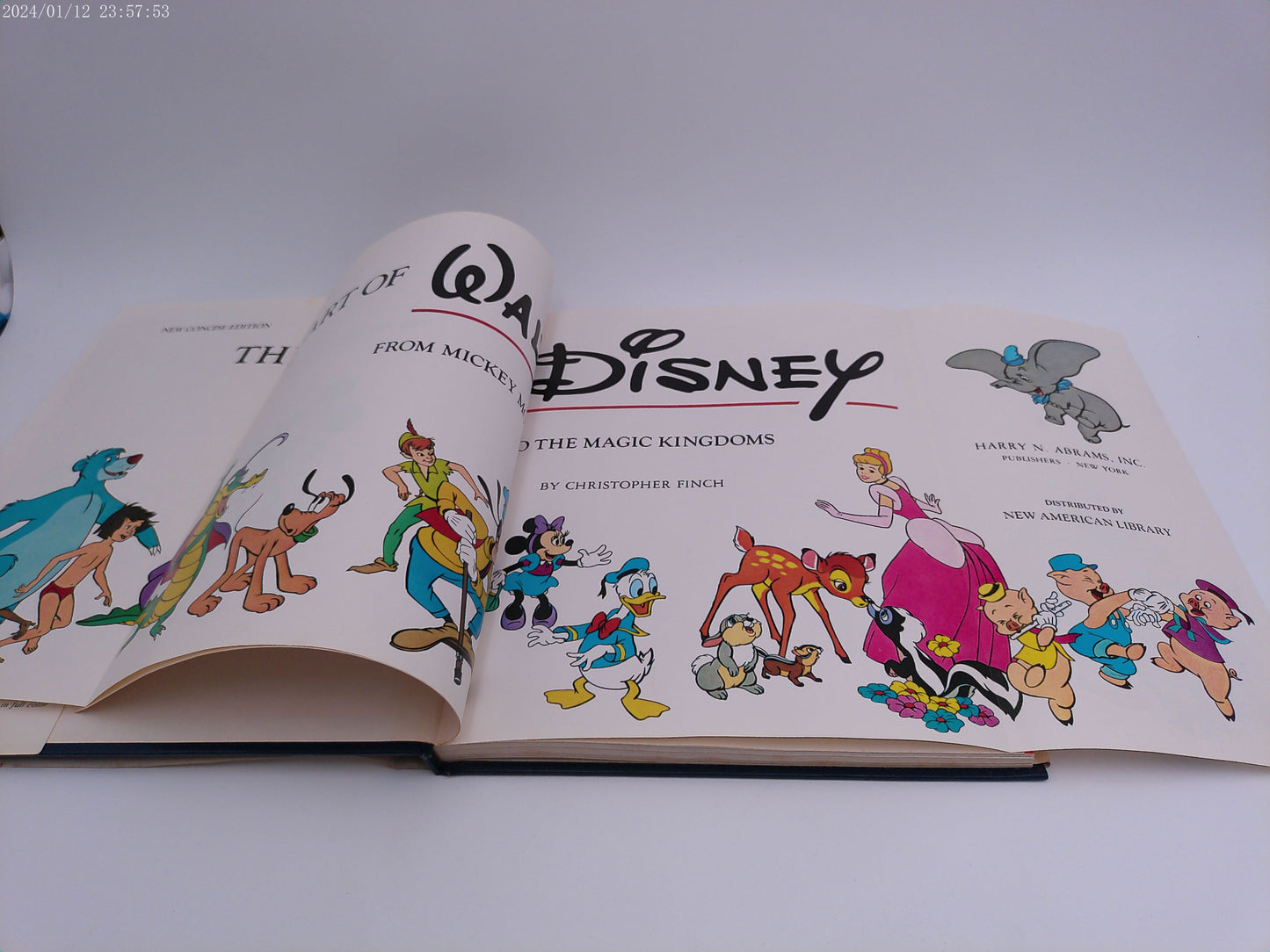 Vintage The Art of Walt Disney Book 1975