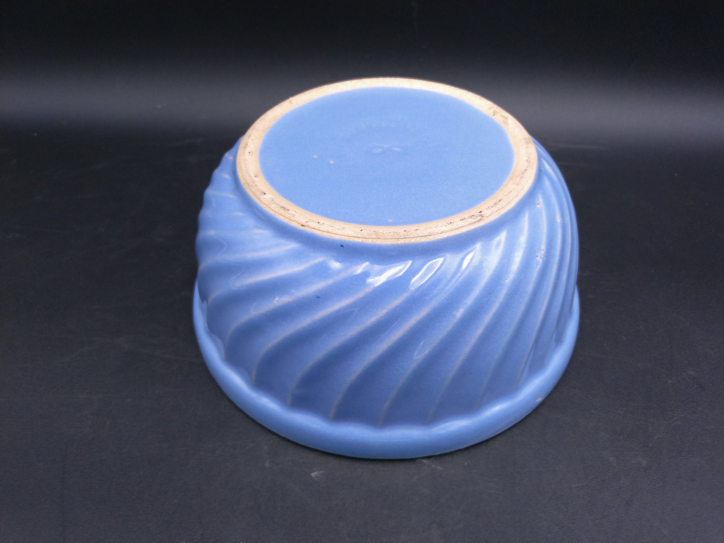 Crock Casserole Baking Dish with Lid Swirl Baby Blue ovenware Made in USA