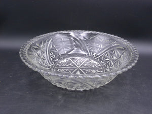 Crystal Cut Glass Serving or Fruit Bowl Vintage