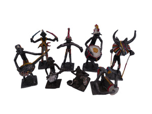 set of 8 vintage African folk art figurines