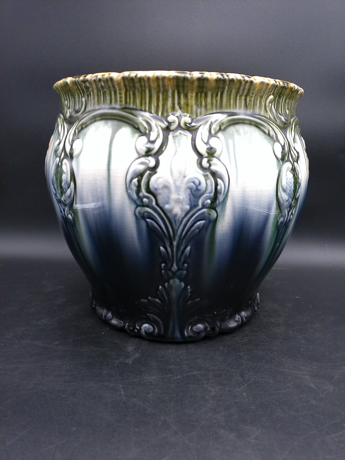 Weller American Blended Majolica Vintage Art Pottery  Planter