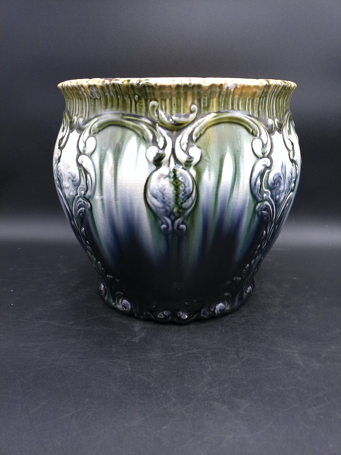 Weller American Blended Majolica Vintage Art Pottery  Planter