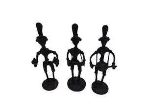 African Musician Sculptures, Senegal Metal Statue