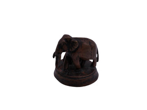 Brass Elephant and Baby Statue