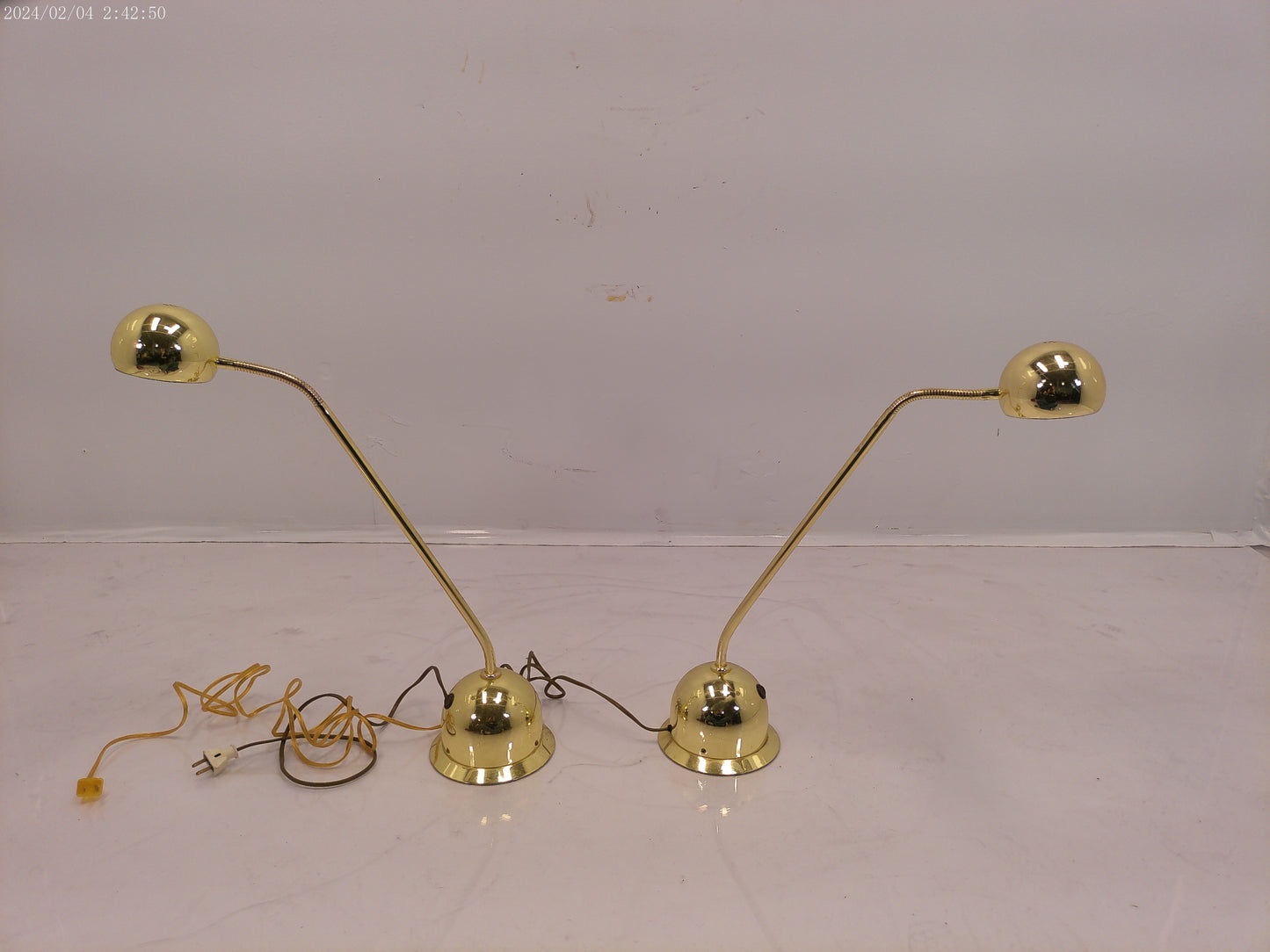 Pair of Brass desk lamps Vintage