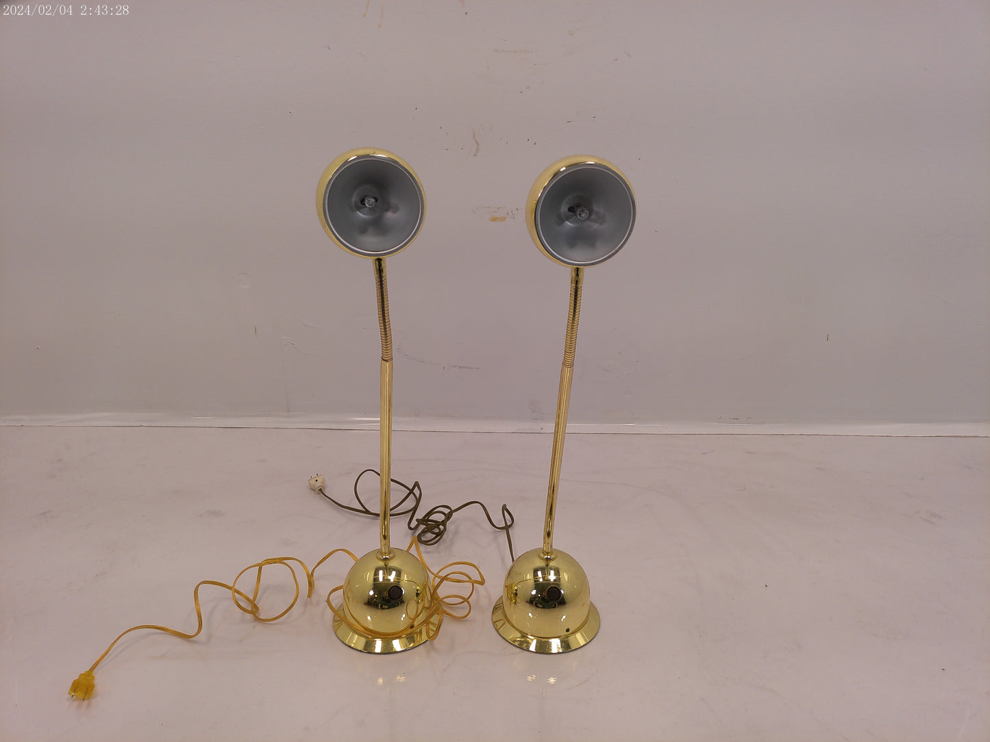 Pair of Brass desk lamps Vintage