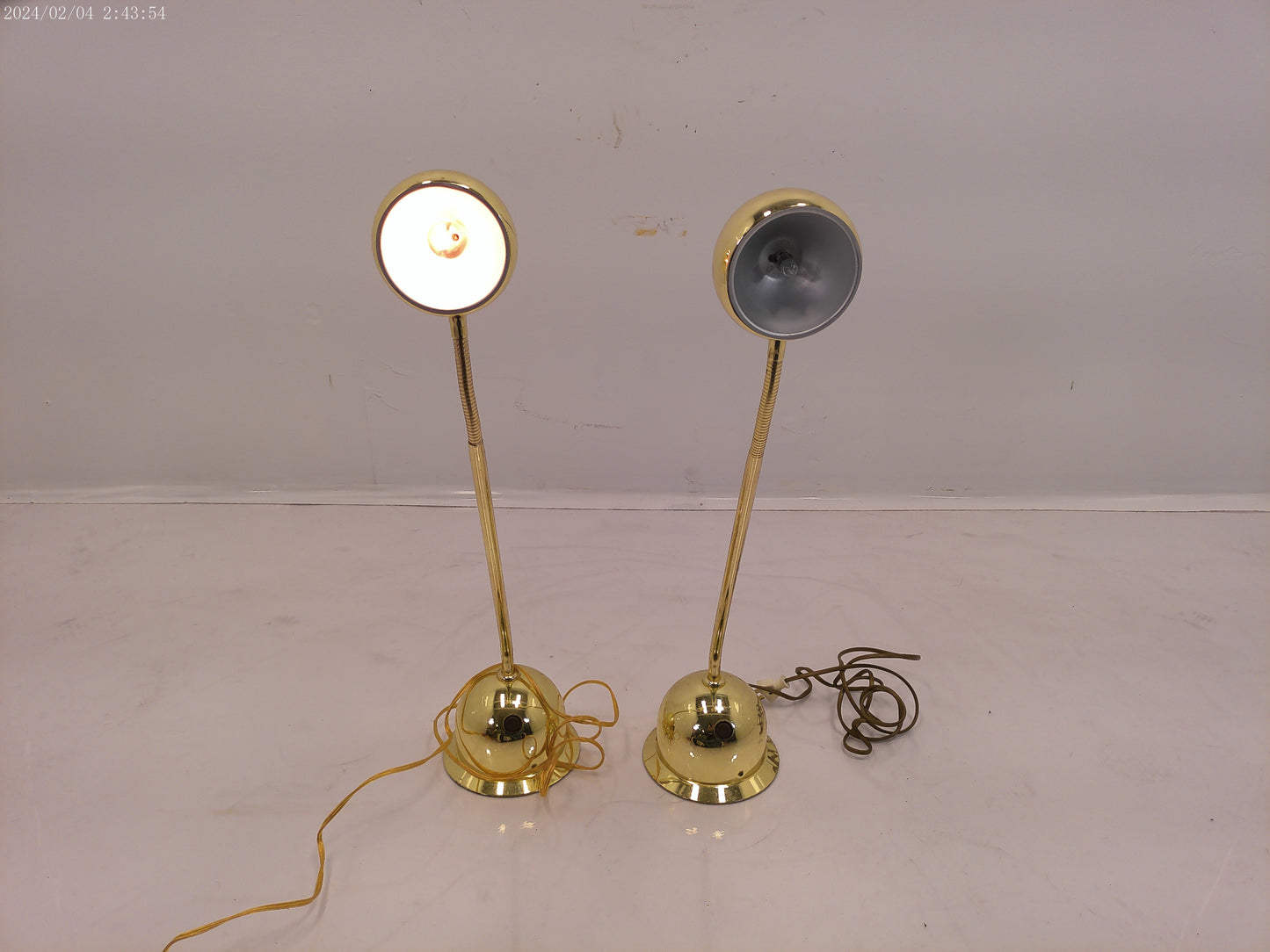 Pair of Brass desk lamps Vintage
