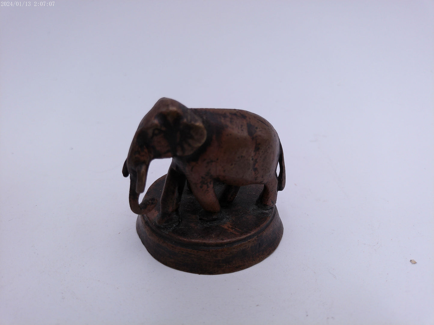 Brass Elephant and Baby Statue