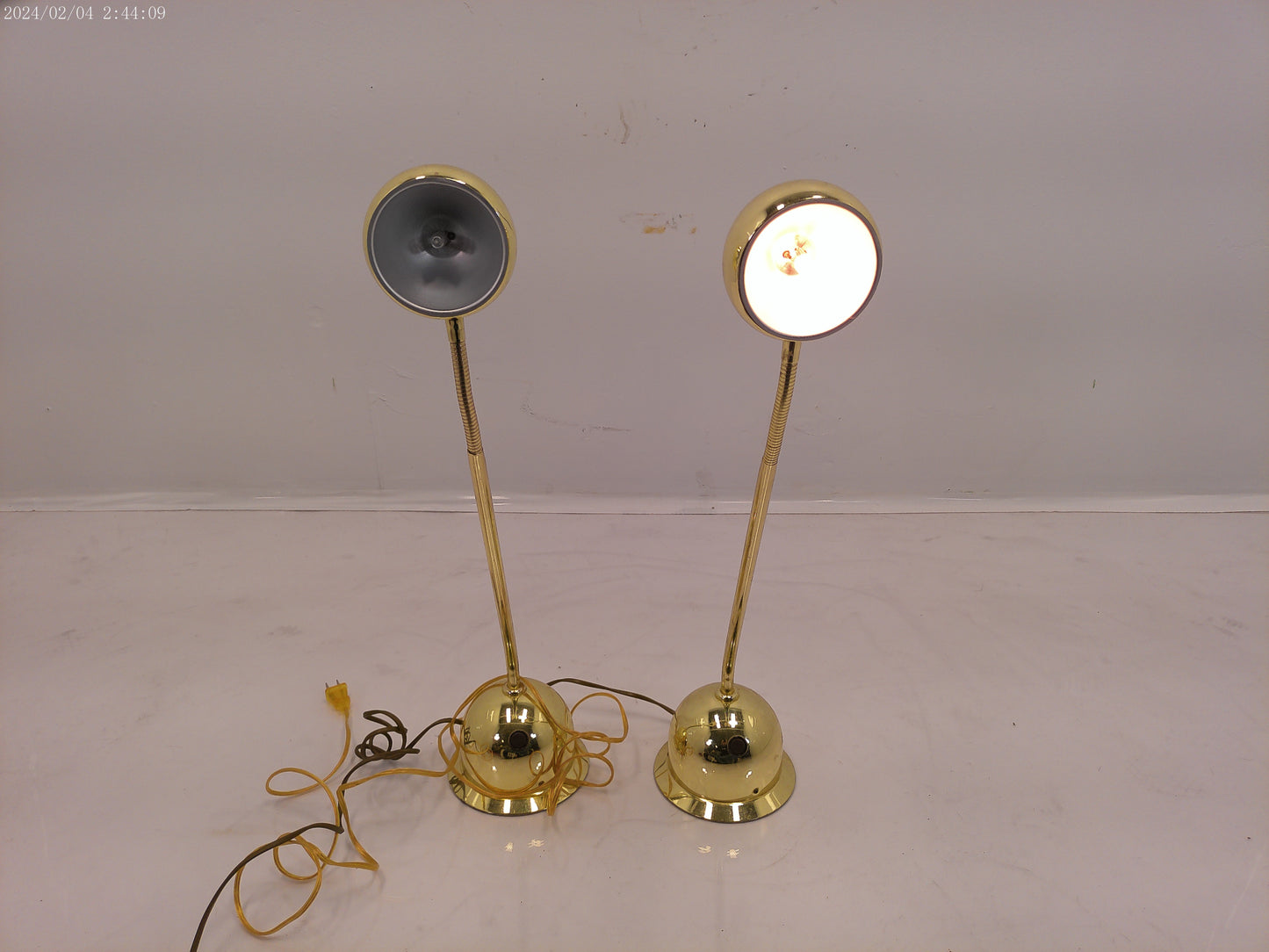 Pair of Brass desk lamps Vintage
